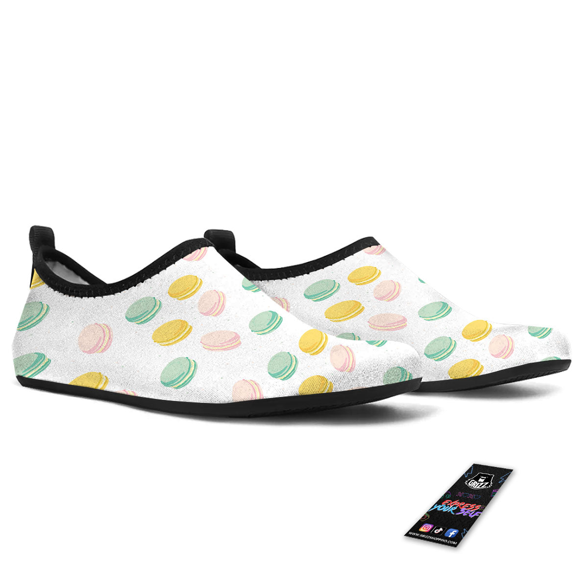 Macaron Pastel Print Pattern Water Shoes-grizzshop