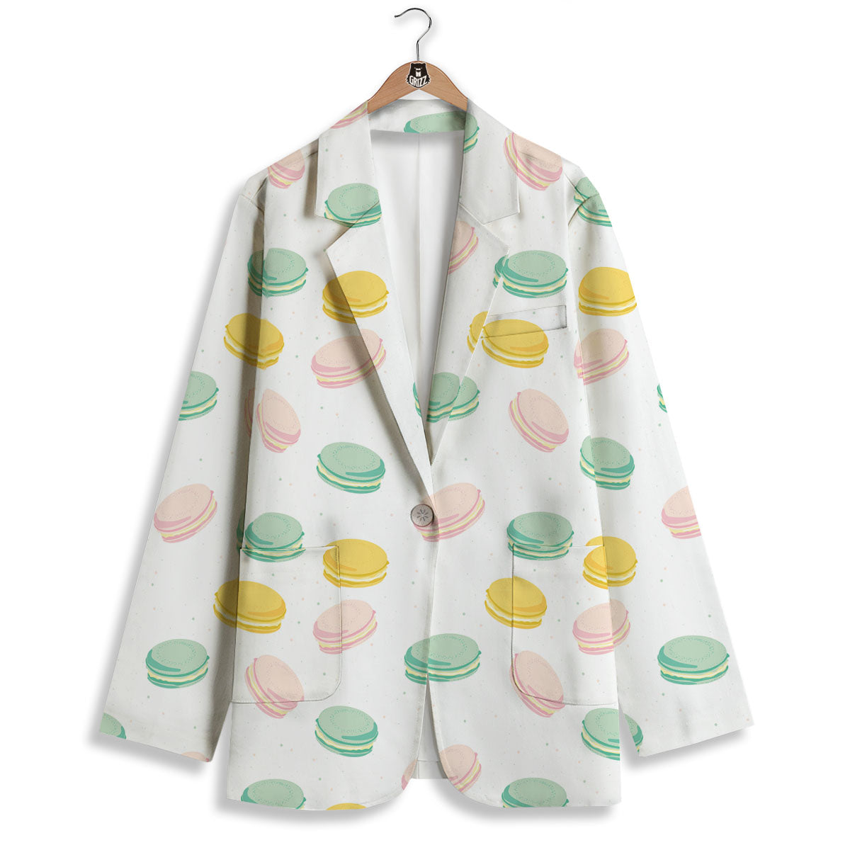 Macaron Pastel Print Pattern Women's Blazer-grizzshop