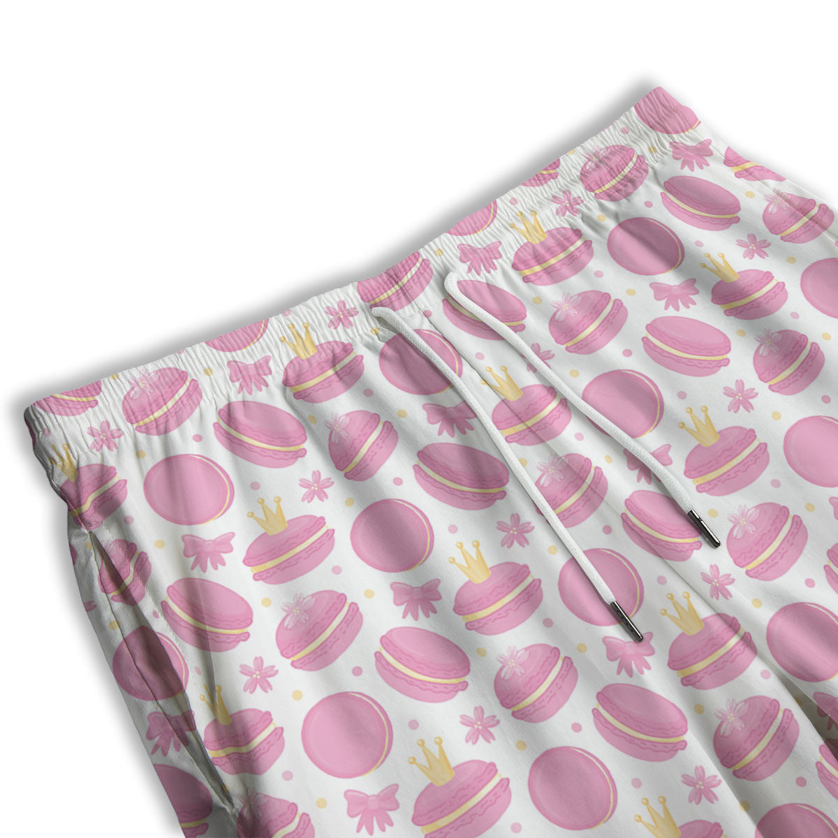 Macaron Pink Print Pattern Men's Athletic Shorts