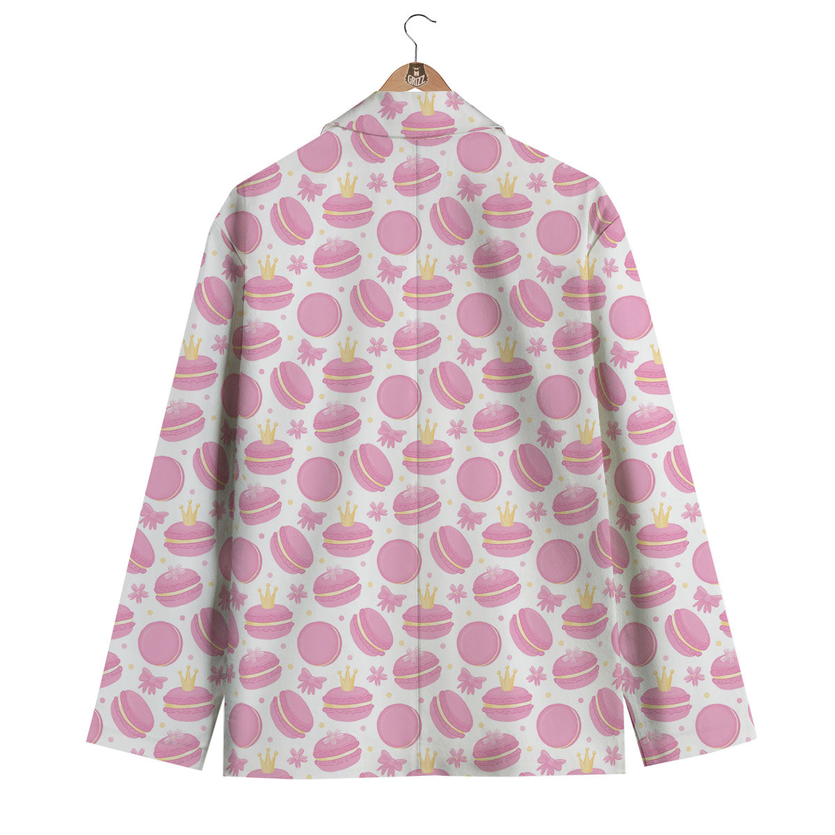 Macaron Pink Print Pattern Men's Blazer-grizzshop