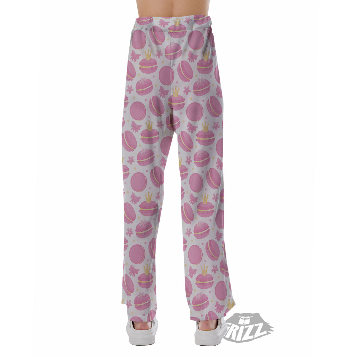 Macaron Pink Print Pattern Pajama Pants-grizzshop