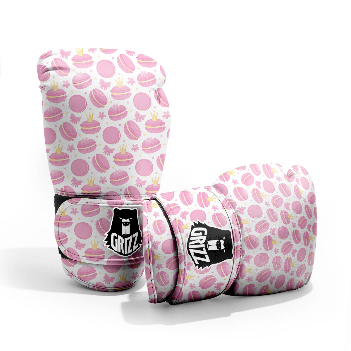 Macaron Pink Print Pattern Pro Boxing Glove