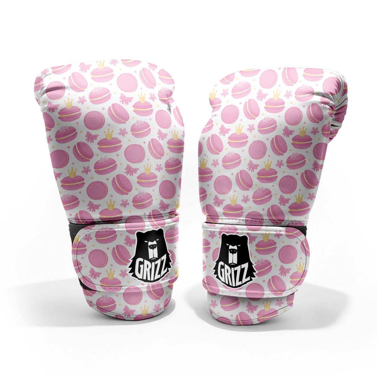 Macaron Pink Print Pattern Pro Boxing Glove