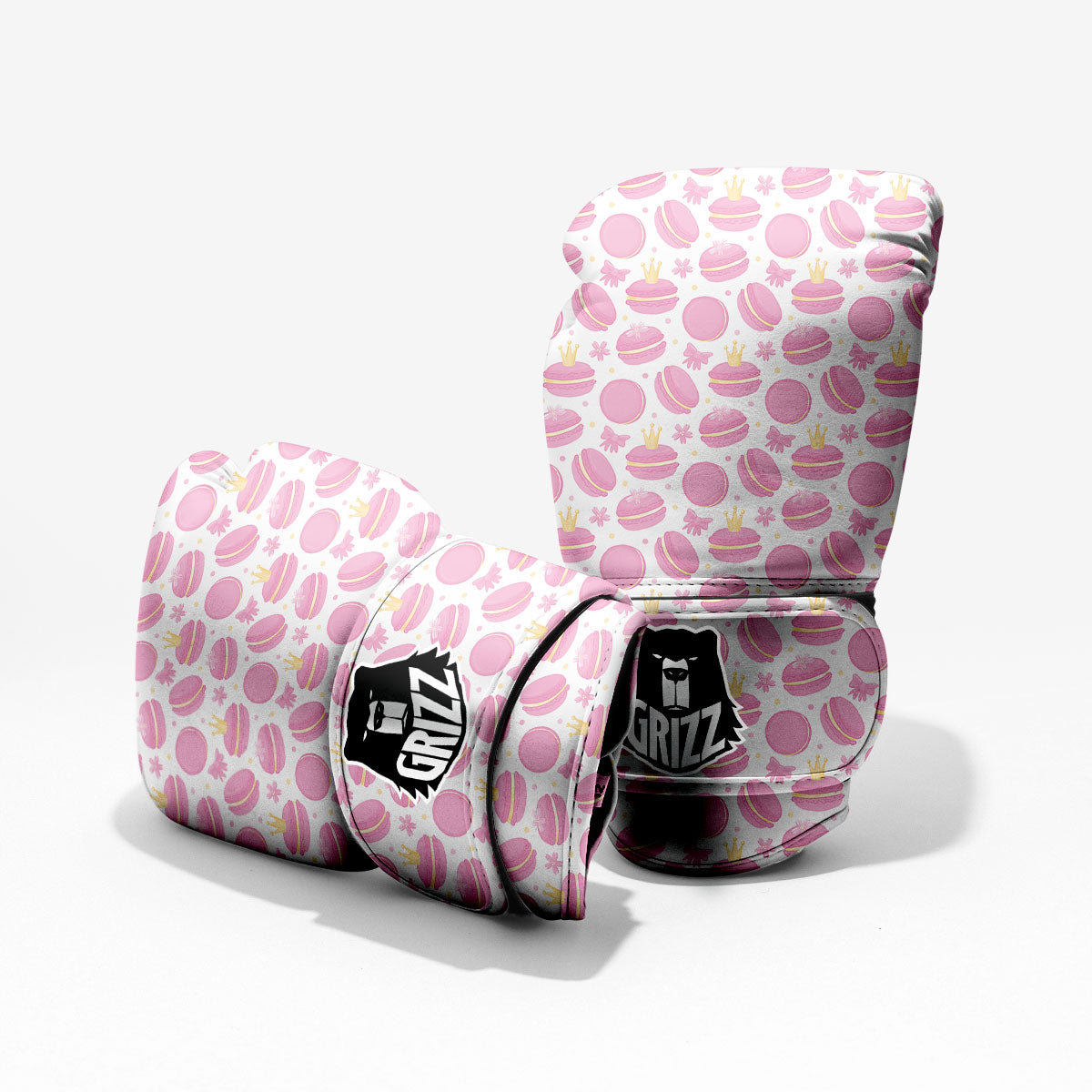 Macaron Pink Print Pattern Pro Boxing Glove