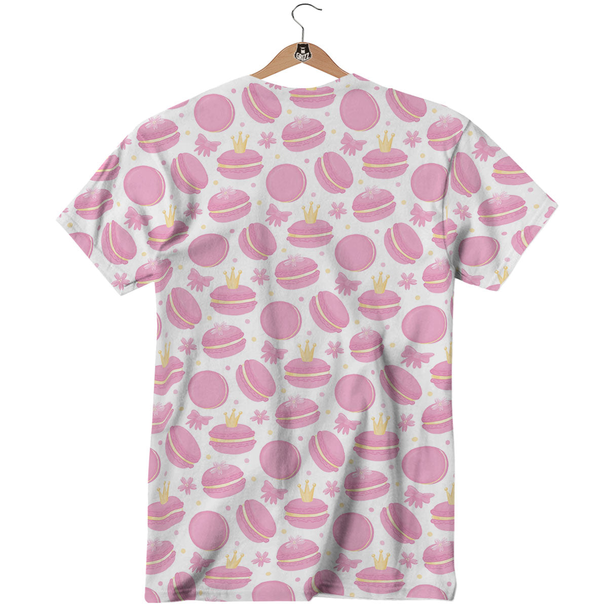 Macaron Pink Print Pattern T-Shirt-grizzshop