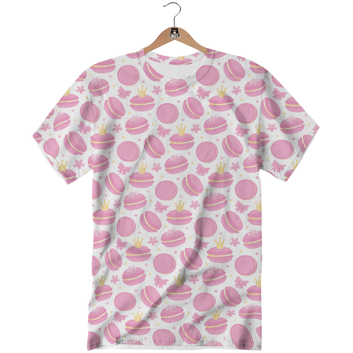 Macaron Pink Print Pattern T-Shirt-grizzshop