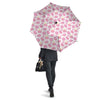 Macaron Pink Print Pattern Umbrella-grizzshop