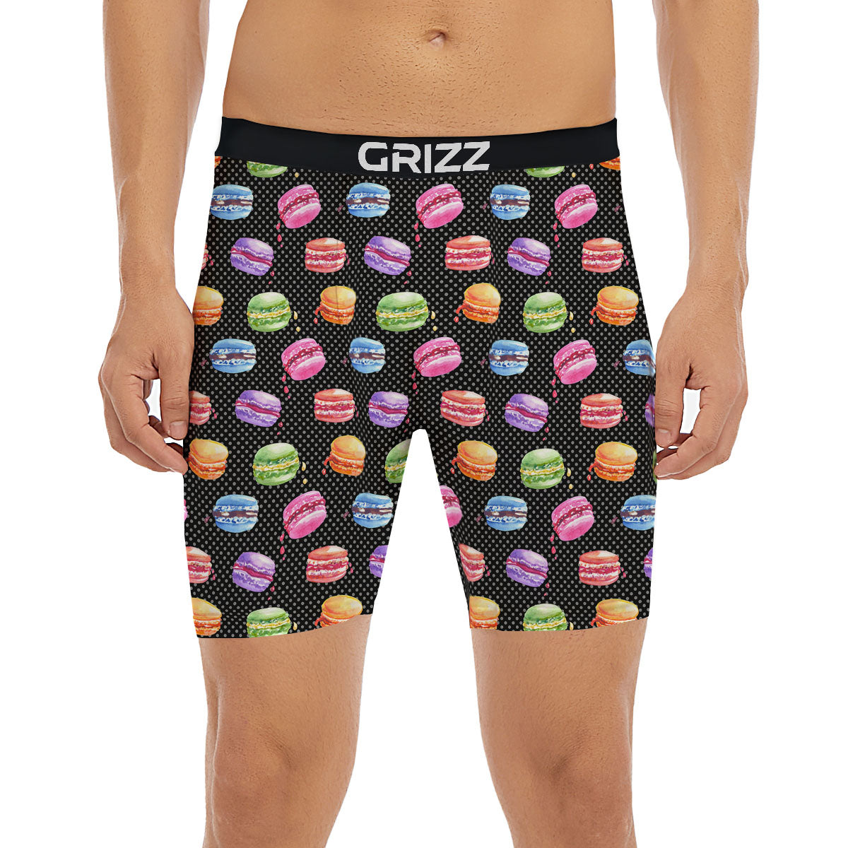 Macaron Polka Dot Print Pattern Boxer Briefs-grizzshop
