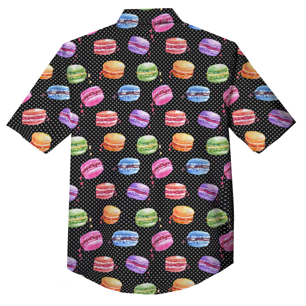 Macaron Polka Dot Print Pattern Button Up Shirt-grizzshop