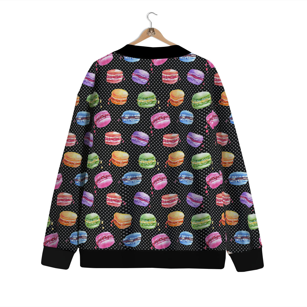Macaron Polka Dot Print Pattern Cardigan-grizzshop