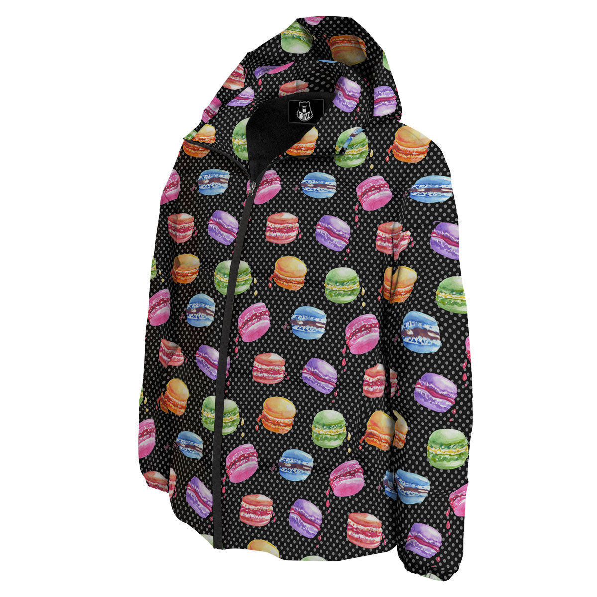 Macaron Polka Dot Print Pattern Down Jacket-grizzshop