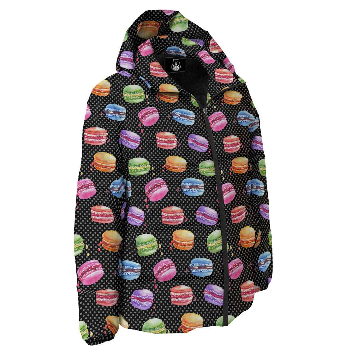 Macaron Polka Dot Print Pattern Down Jacket-grizzshop