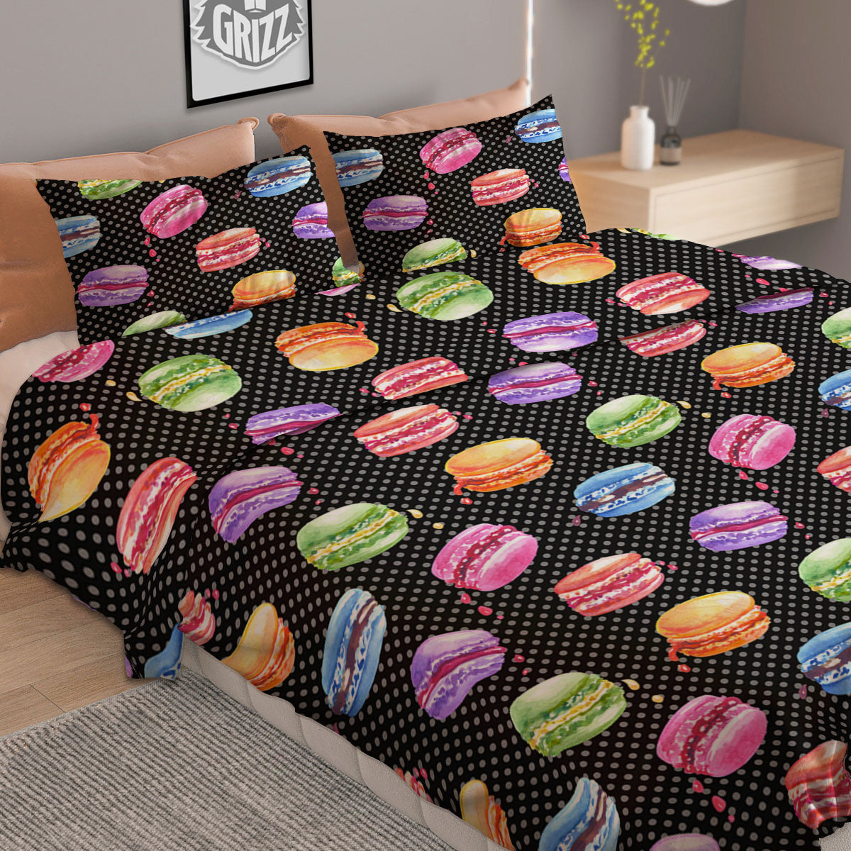 Marble Sugar Brown Print Pattern Duvet Cover Bedding Set