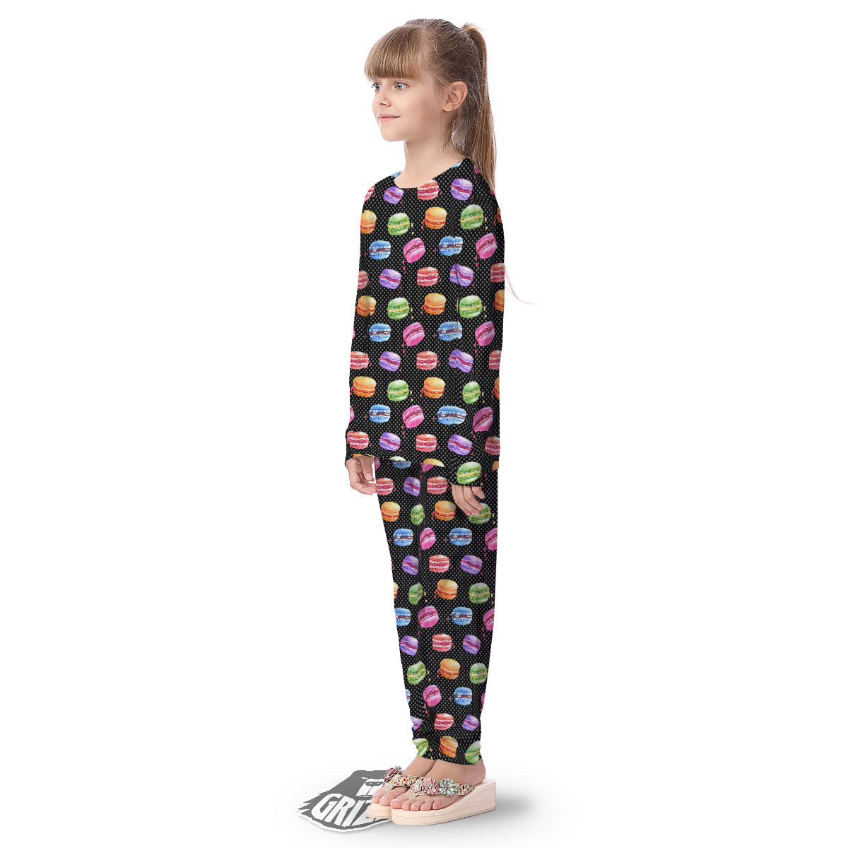 Macaron Polka Dot Print Pattern Kid's Pajamas-grizzshop