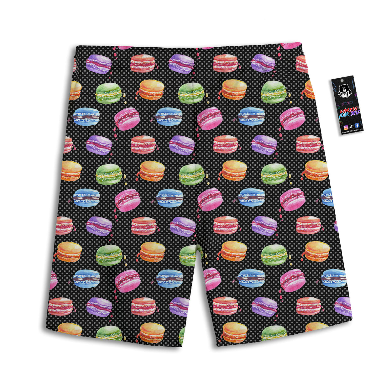 Macaron Polka Dot Print Pattern Men's Athletic Shorts