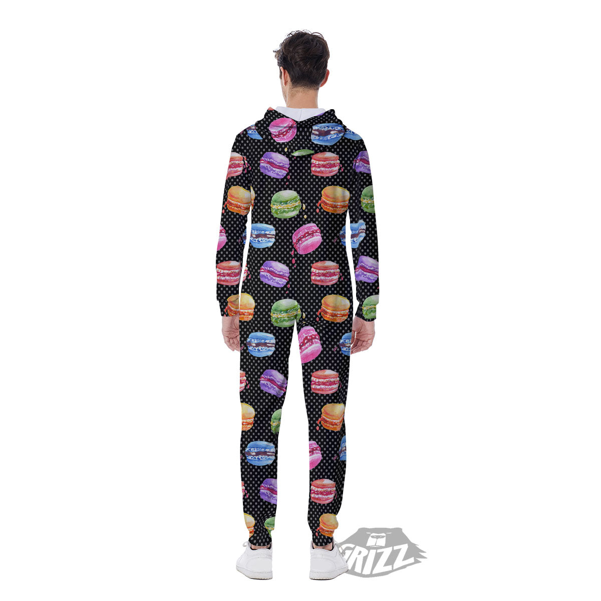 Macaron Polka Dot Print Pattern Men's Jumpsuit-grizzshop