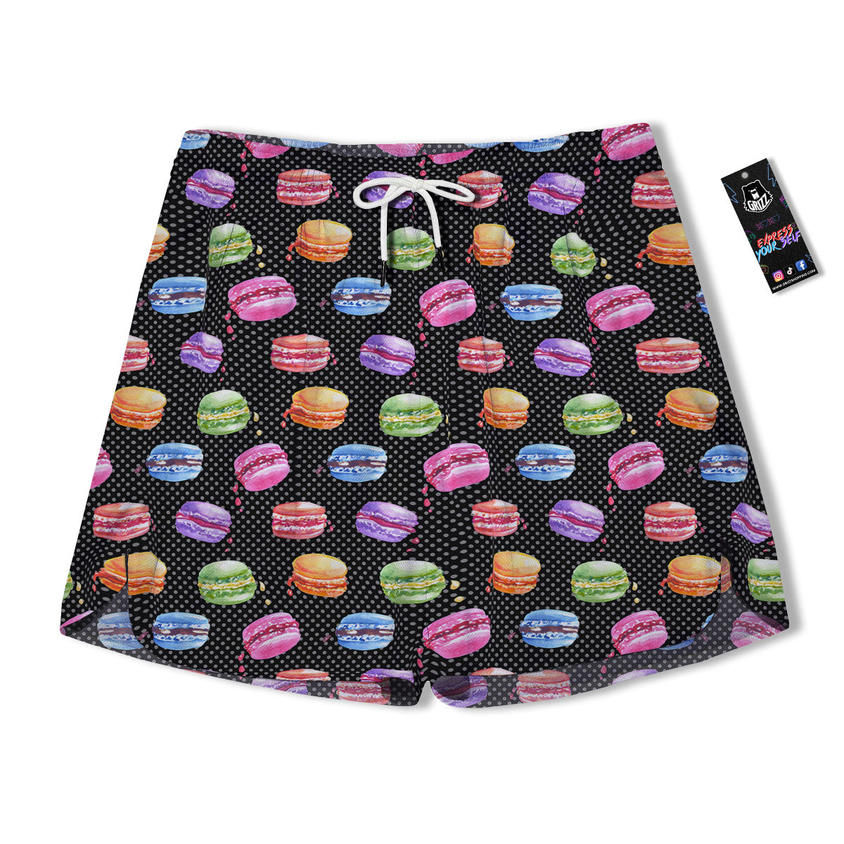 Macaron Polka Dot Print Pattern Men's Running Shorts-grizzshop