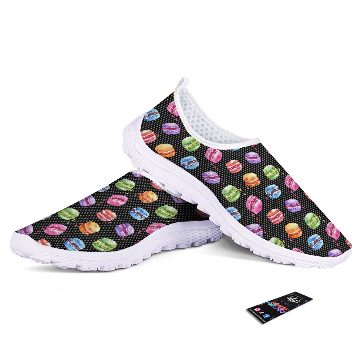 Macaron Polka Dot Print Pattern Nurse Shoes-grizzshop