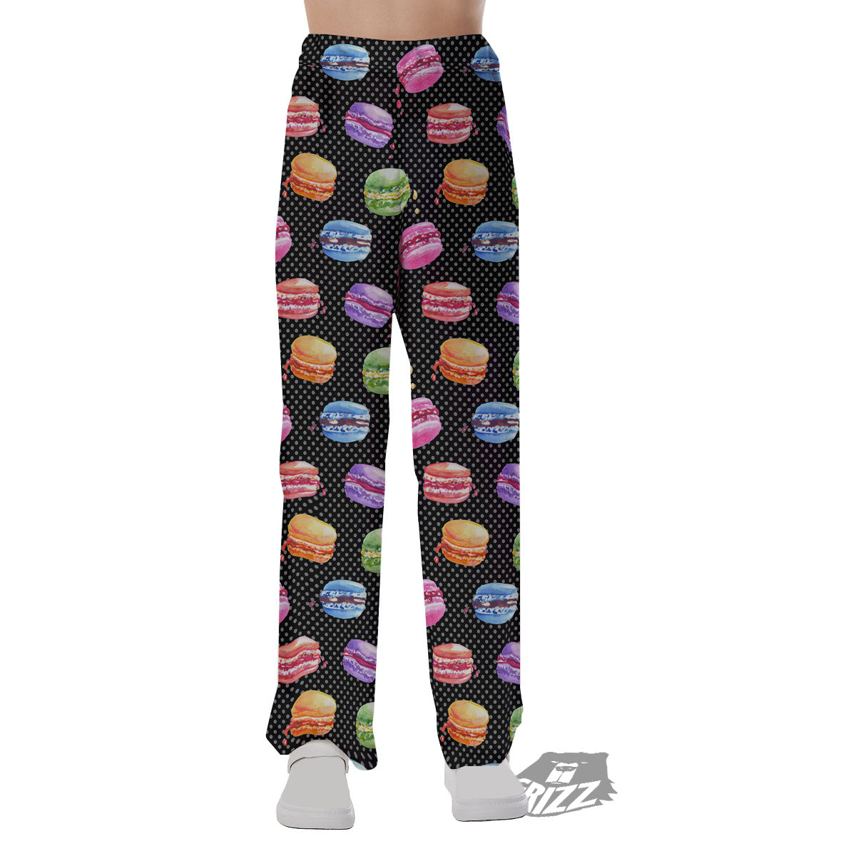 Macaron Polka Dot Print Pattern Pajama Pants-grizzshop