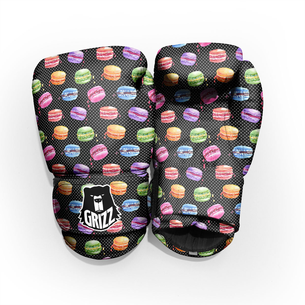 Macaron Polka Dot Print Pattern Pro Boxing Glove