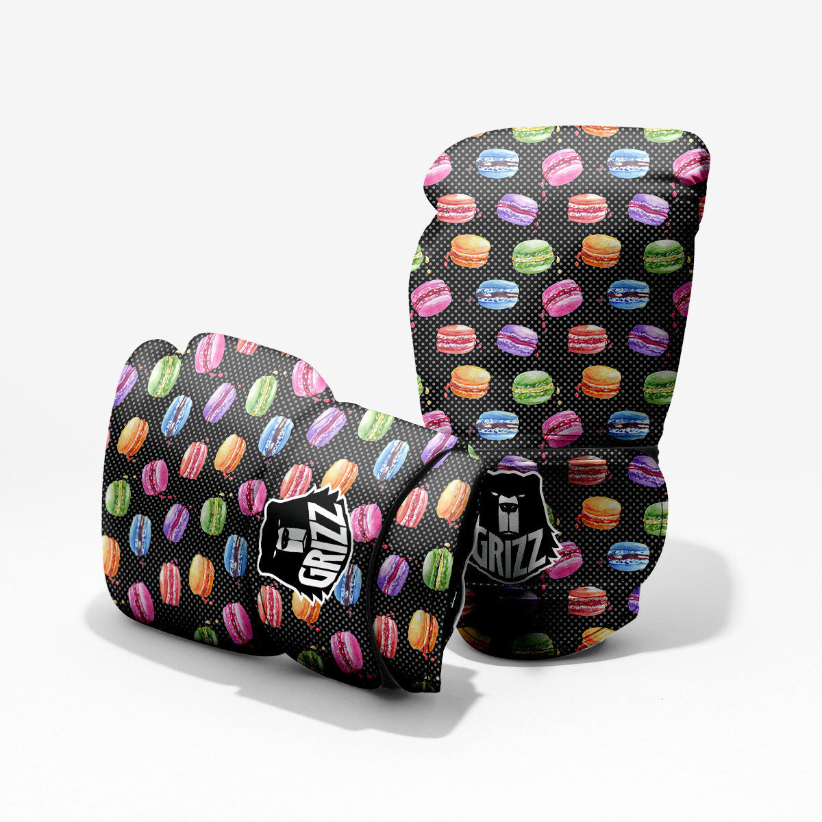 Macaron Polka Dot Print Pattern Pro Boxing Glove