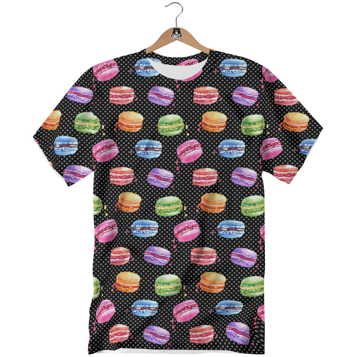Macaron Polka Dot Print Pattern T-Shirt-grizzshop