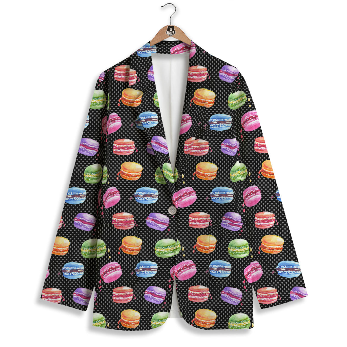 Macaron Polka Dot Print Pattern Women's Blazer-grizzshop
