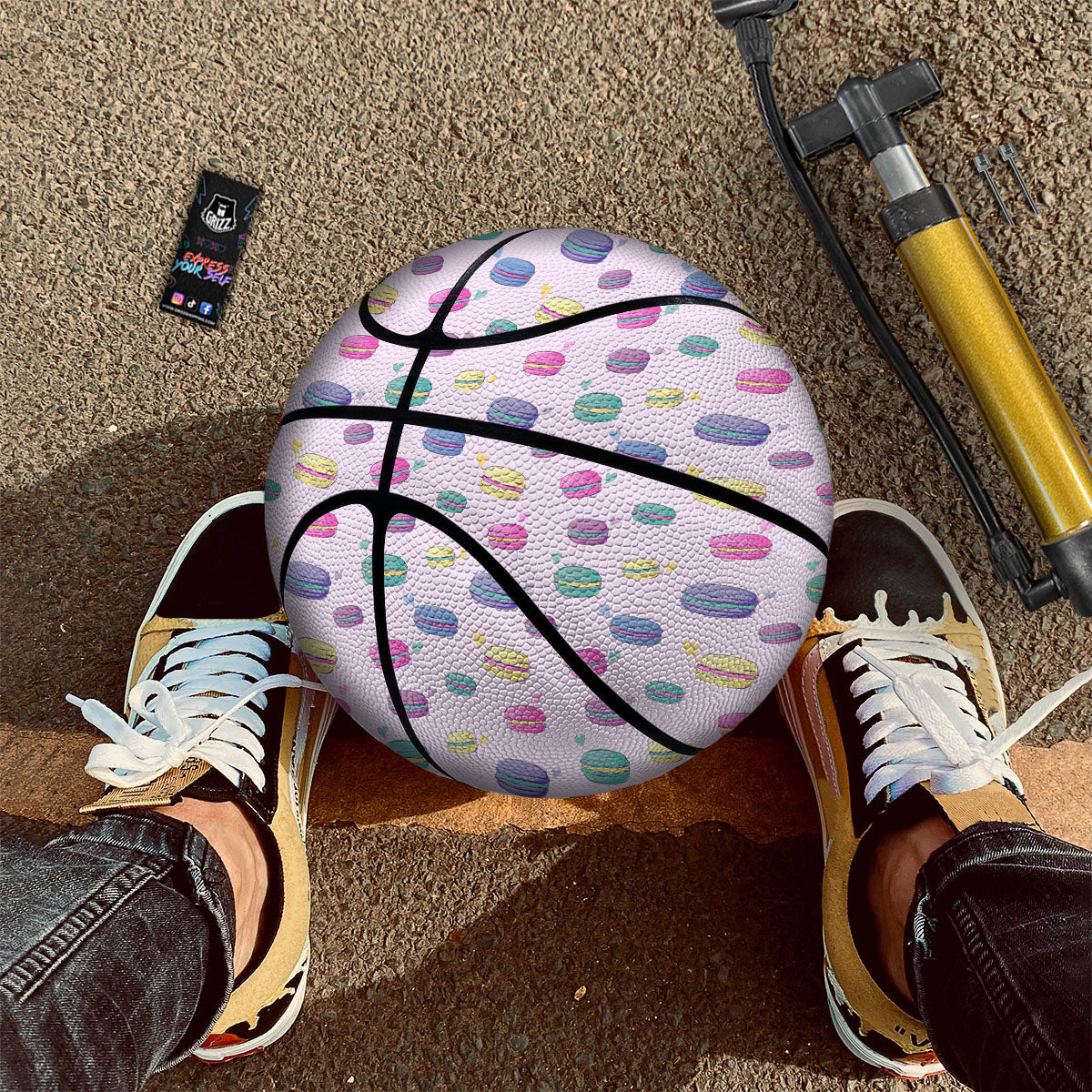 Macaron Print Pattern Basketball-grizzshop