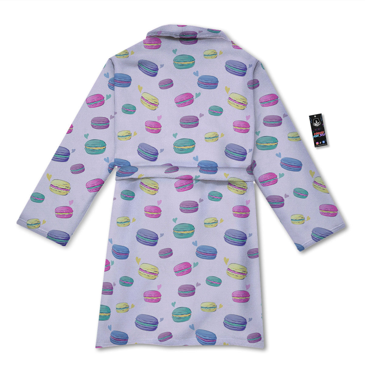 Macaron Print Pattern Bathrobe-grizzshop