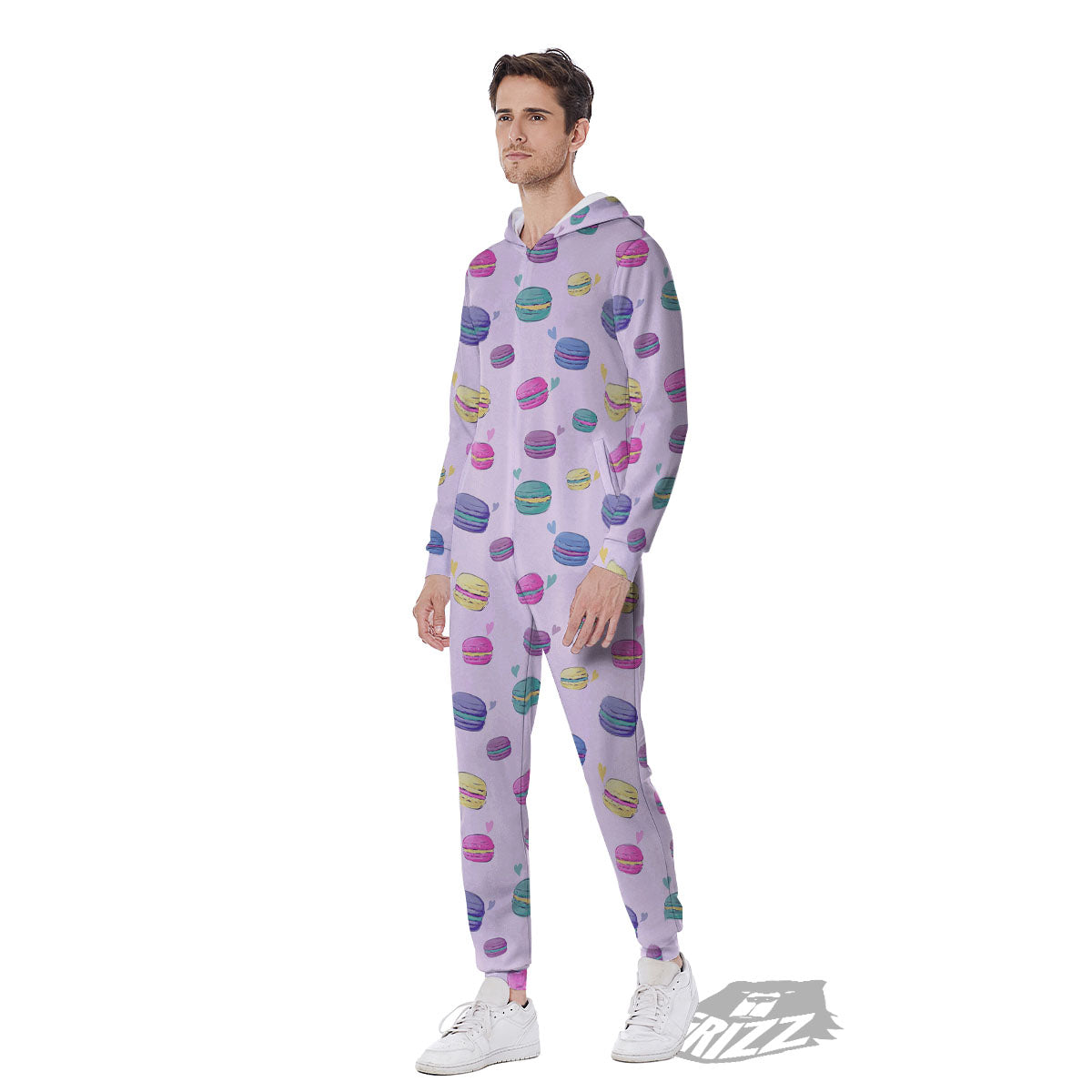 Macaron Print Pattern Men's Jumpsuit-grizzshop