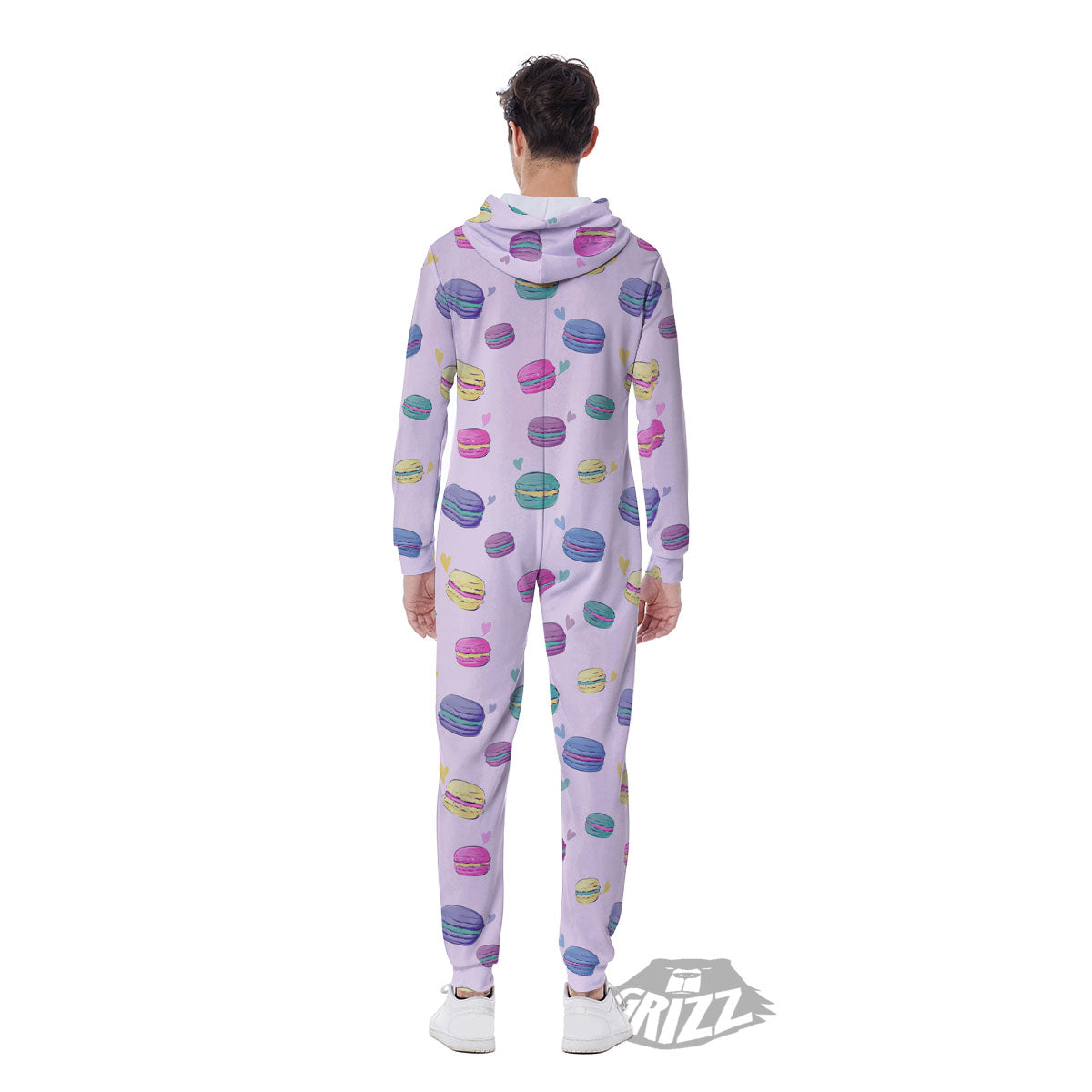 Macaron Print Pattern Men's Jumpsuit-grizzshop