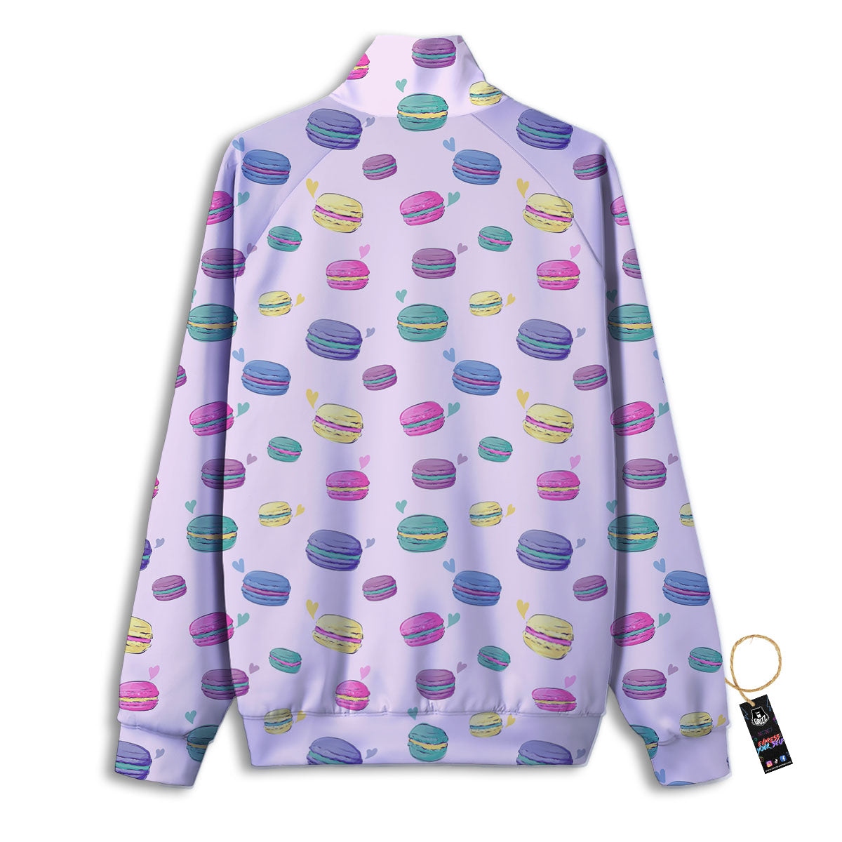 Macaron Print Pattern Track Jacket-grizzshop