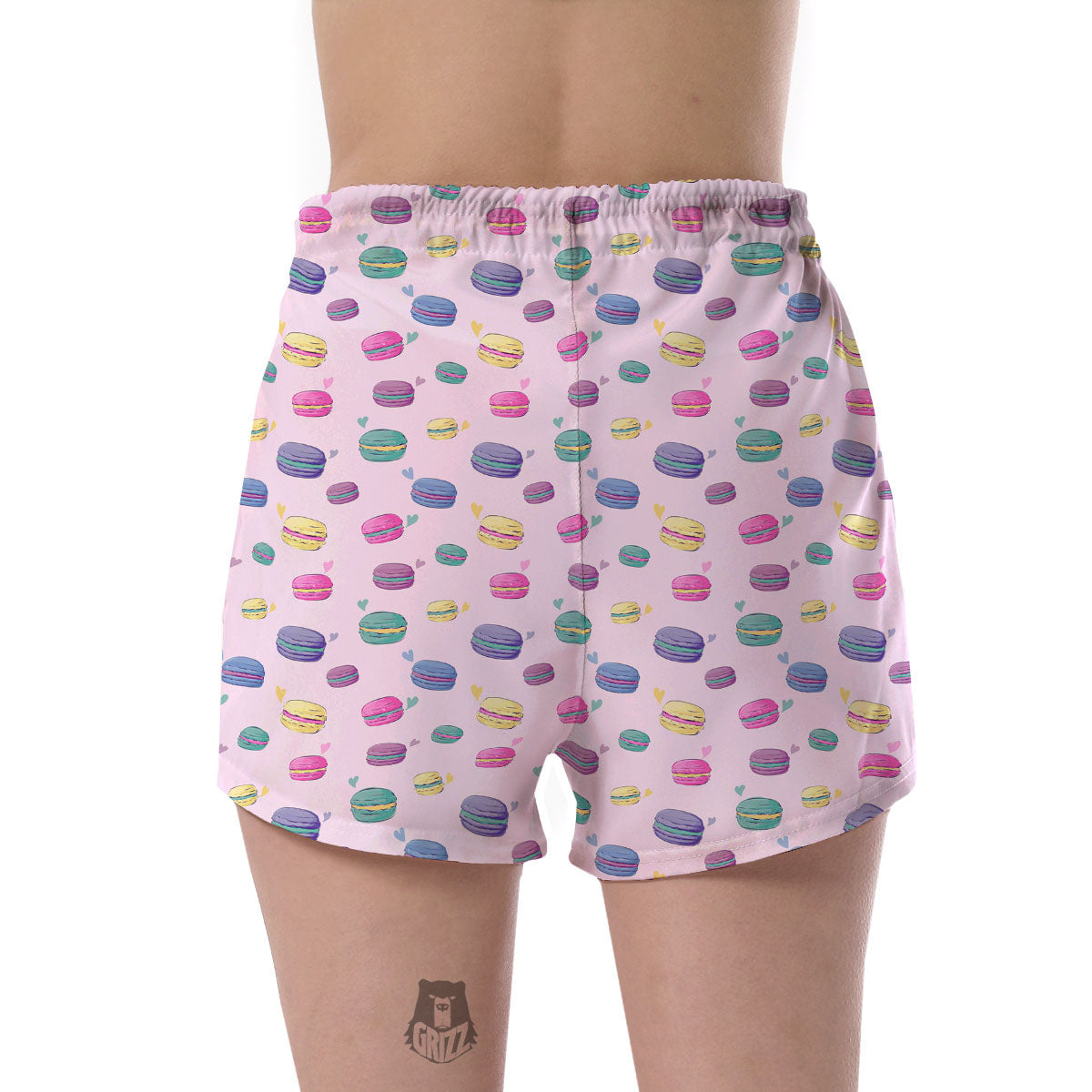Macaron Print Pattern Women's Shorts-grizzshop