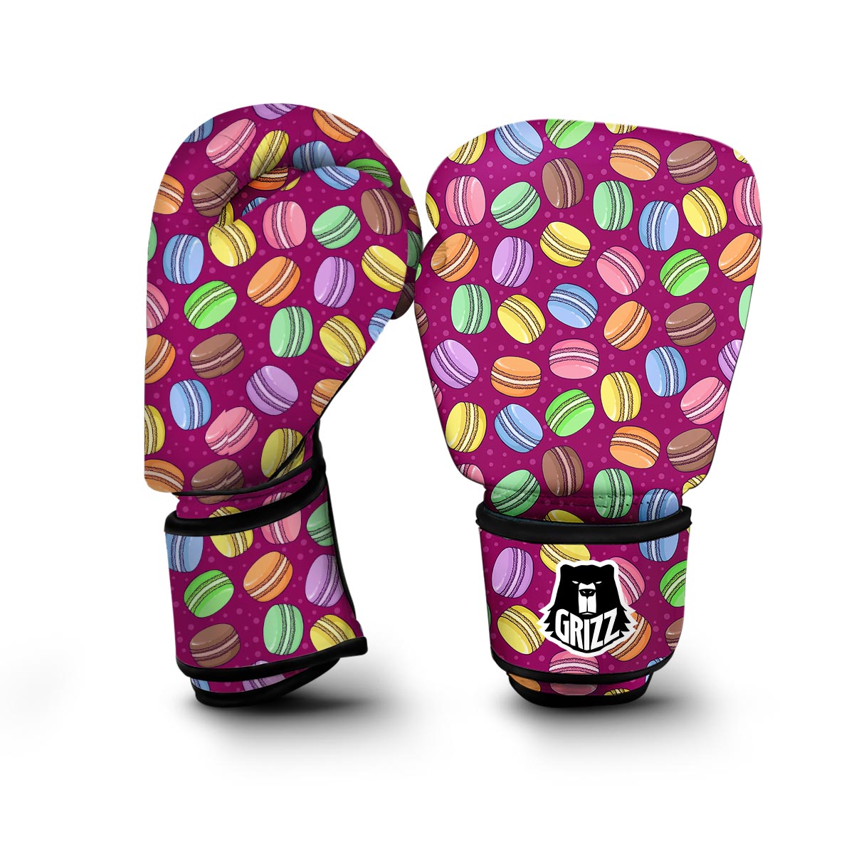 Macaron Sweet Print Pattern Boxing Gloves-grizzshop