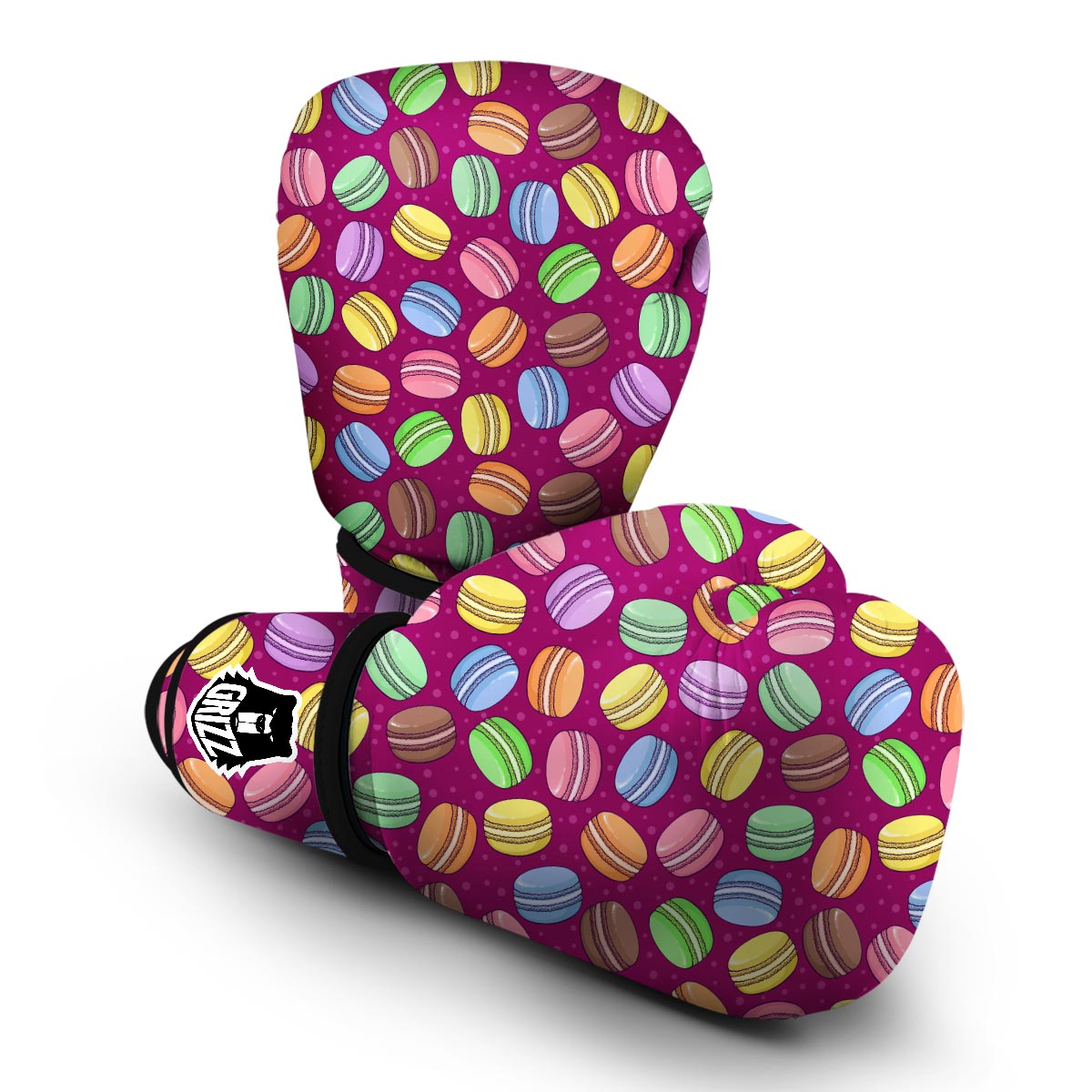 Macaron Sweet Print Pattern Boxing Gloves-grizzshop