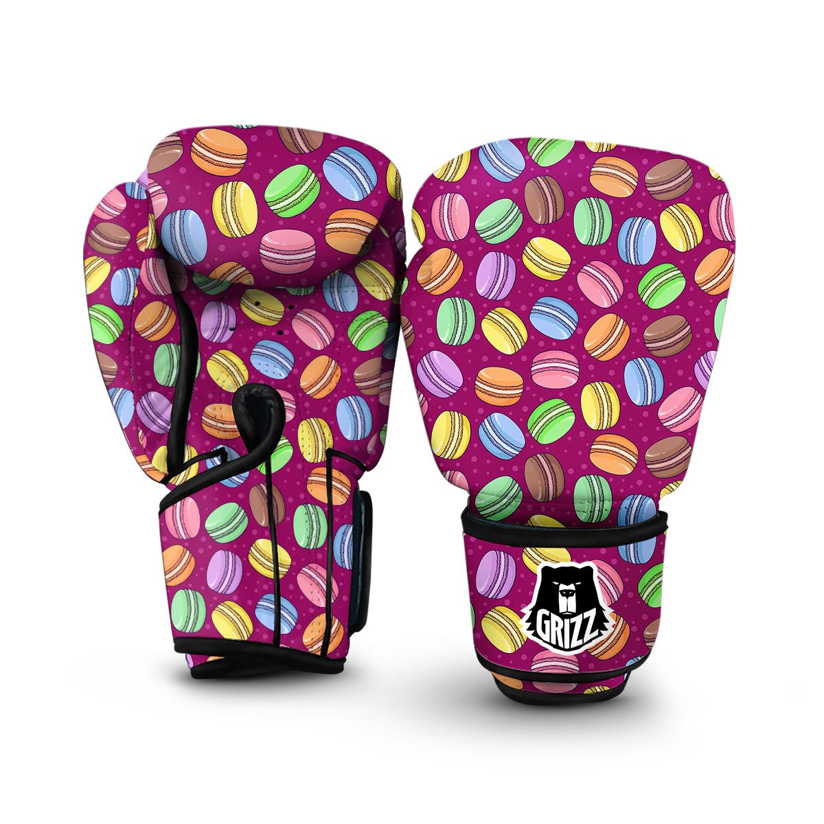 Macaron Sweet Print Pattern Boxing Gloves-grizzshop