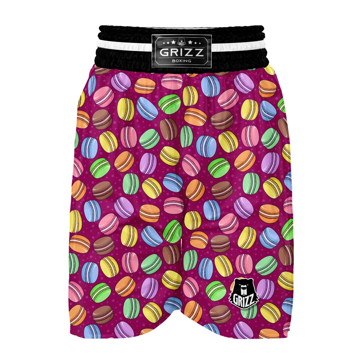 Macaron Sweet Print Pattern Boxing Shorts-grizzshop