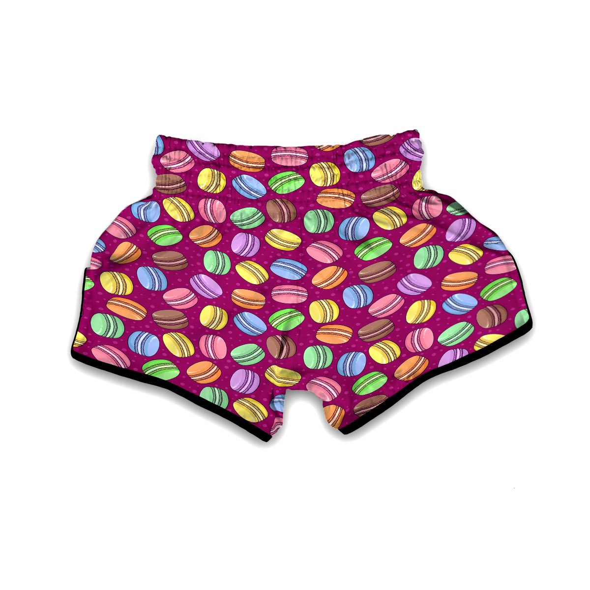 Macaron Sweet Print Pattern Muay Thai Boxing Shorts-grizzshop
