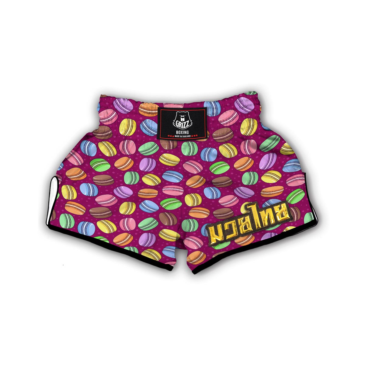 Macaron Sweet Print Pattern Muay Thai Boxing Shorts-grizzshop