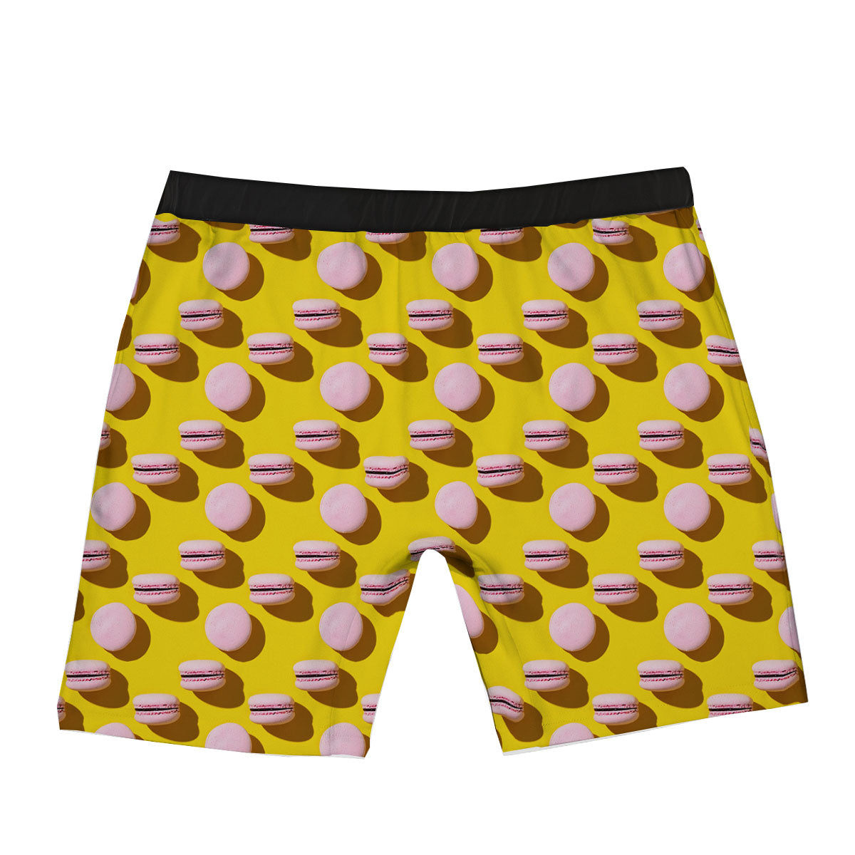 Macaron Yellow And Pink Print Pattern Boxer Briefs-grizzshop