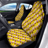 Macaron Yellow And Pink Print Pattern Car Seat Covers-grizzshop
