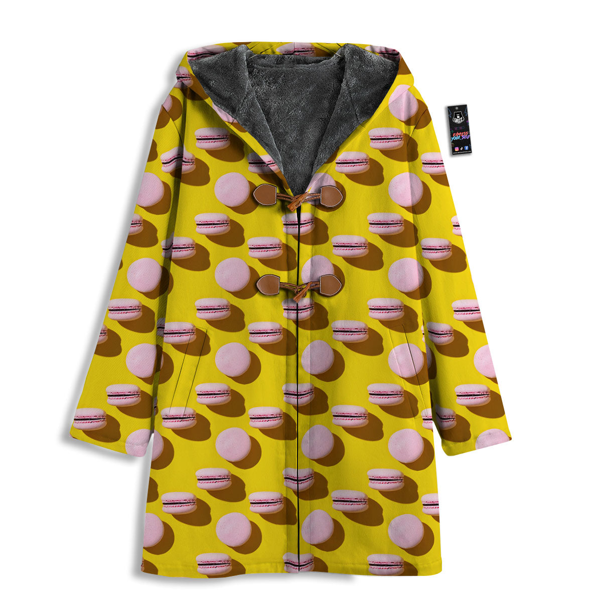 Macaron Yellow And Pink Print Pattern Men's Windbreaker Jacket-grizzshop