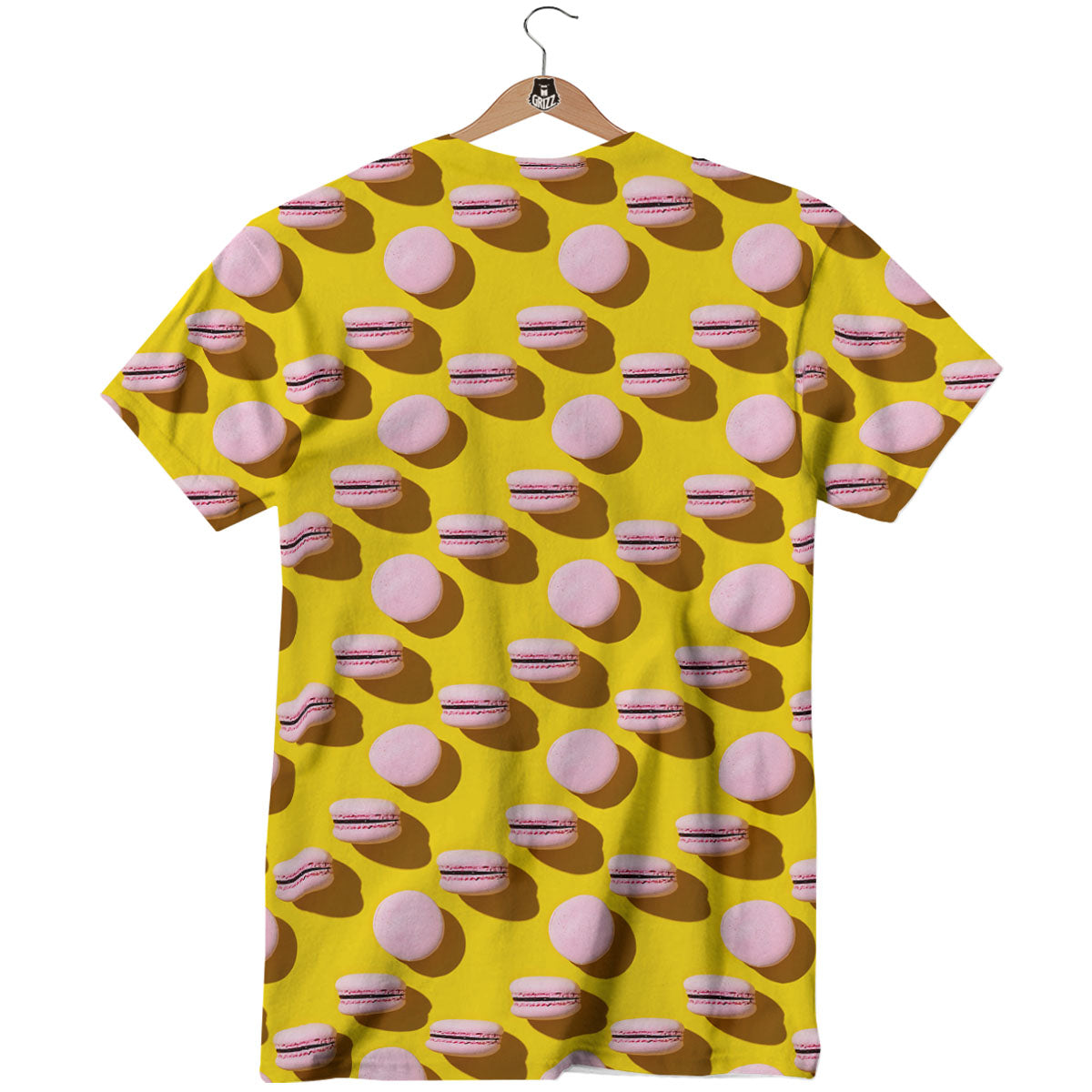 Macaron Yellow And Pink Print Pattern T-Shirt-grizzshop