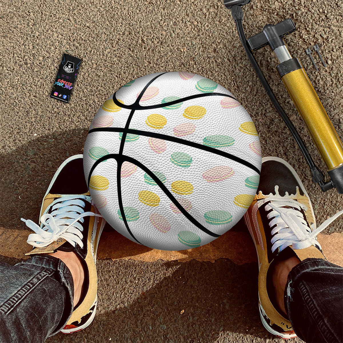 Macaron Pastel Print Pattern Basketball