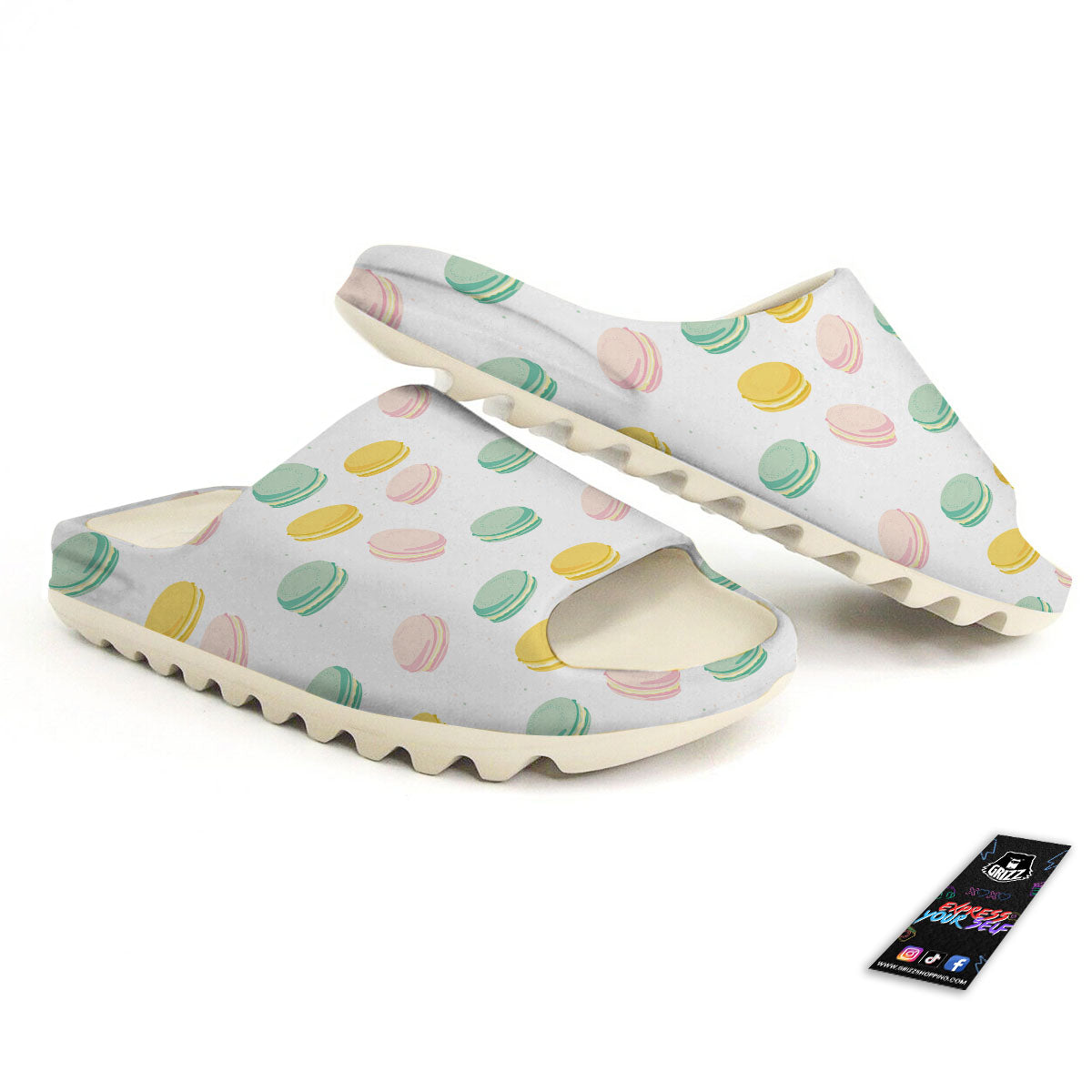Macaron Pastel Print Pattern Sandals-grizzshop