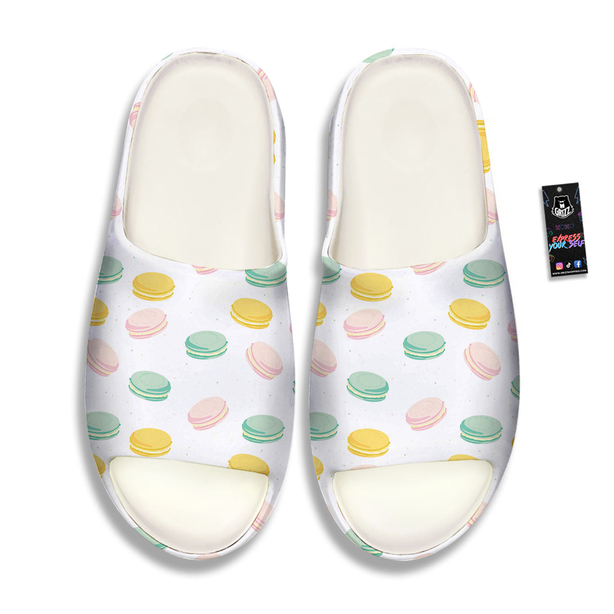 Macaron Pastel Print Pattern Sandals-grizzshop