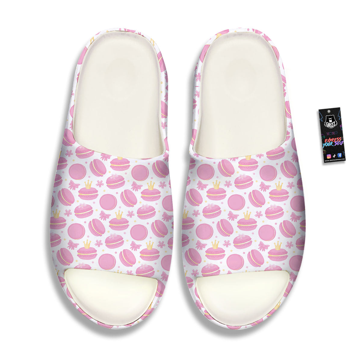 Macaron Pink Print Pattern Sandals-grizzshop