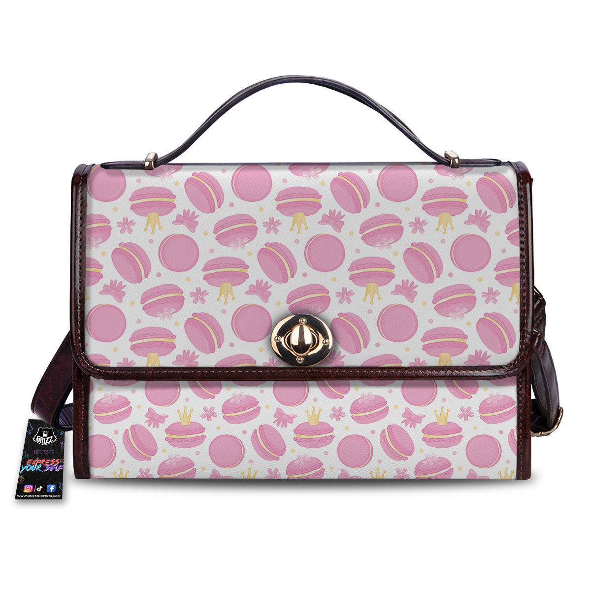 Macaron Pink Print Pattern Women's Satchel Bag