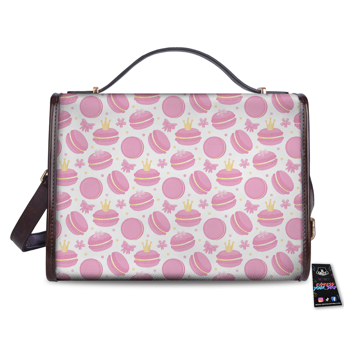 Macaron Pink Print Pattern Women's Satchel Bag