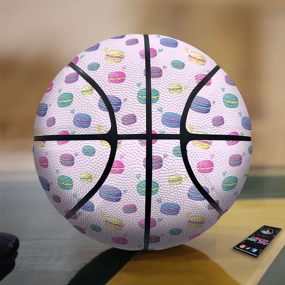 Optical Illusion Neon Psychedelic Basketball